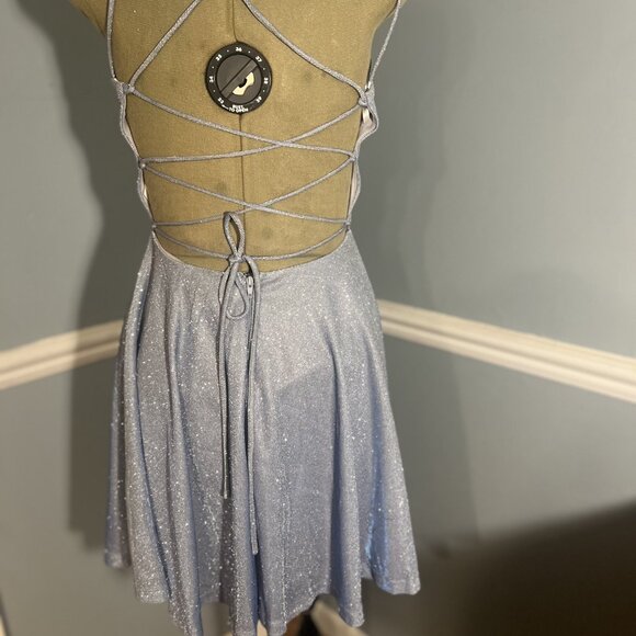 Homecoming | Windsor Light Blue Glitter Fit & Flare Dress XS | NWT - Picture 6 of 8